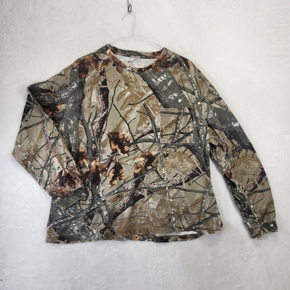 Outfitters Ridge Mens 2XL Fusion 3-0 Camo Long Sleeve Pocket T-Shirt‎ Brown
